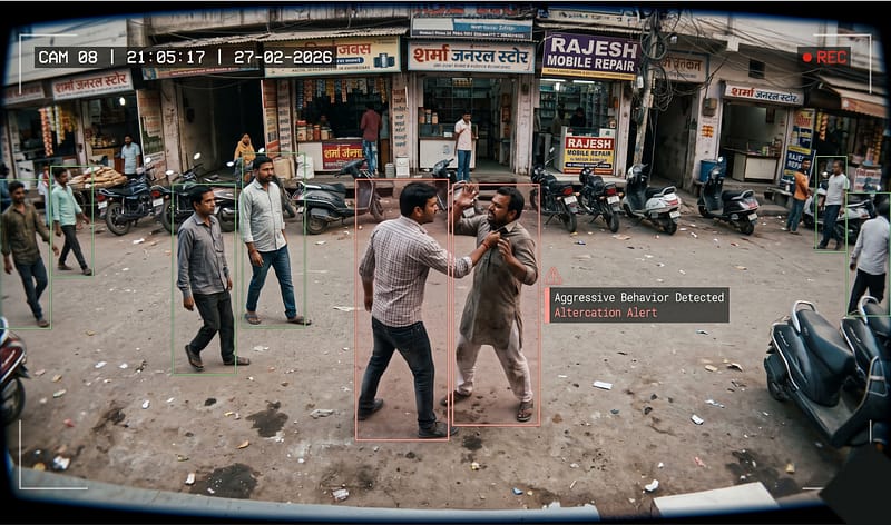 Identify aggressive behavior and altercations.