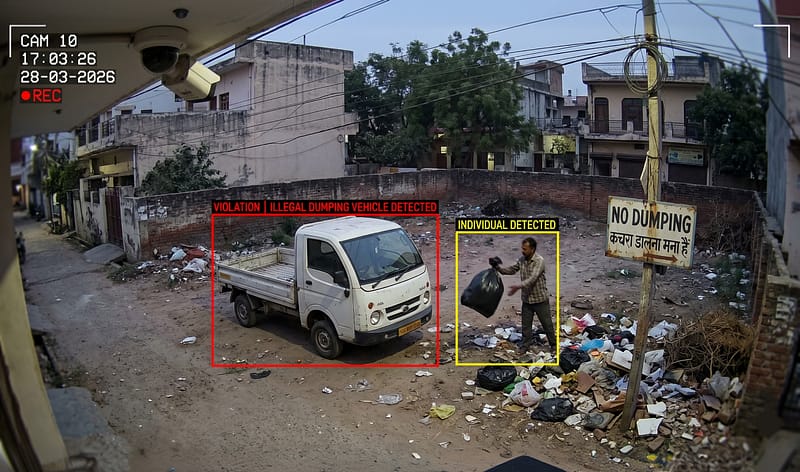 Detect illegal waste disposal in monitored areas.