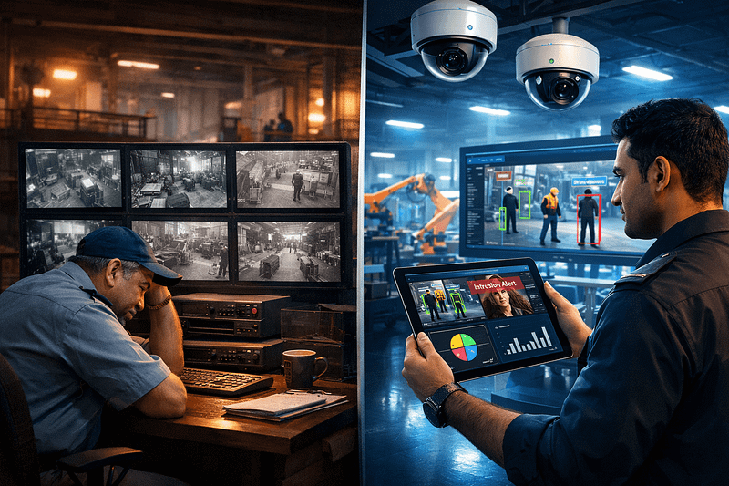 Edge AI cameras India replacing CCTV in industrial facility